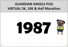 Guardian Angels Pug Virtual 5K, 10k, & Half Marathon