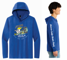 View a larger image of Burnie Long Sleeve Hooded T-shirt (Royal Blue - undated)