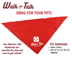 View a larger image of Walk for Talk Pet Bandana