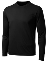 View a larger image of Long Sleeve Black Moisture Wicking T-Shirt (with race logo)