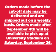 View a larger image of Orders placed online are eligible for shipping until the cut off date.