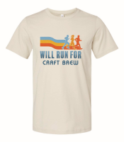 View a larger image of Will Run for Craft Brew Tee - Heather Dust
