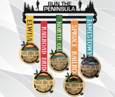 View a larger image of CLEARANCE - 2025 Run the Peninsula Virtual Race - 5 Races - 5 Medals and Medal Hanger