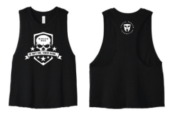 View a larger image of Women's Racerback Crop Tank - Solid Black