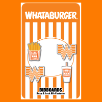 View a larger image of Whataburger 3D Bib Snaps (ONE Set of Four)
