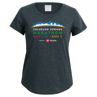 View a larger image of Colorado Springs Marathon Women's Charcoal Short Sleeve T-Shirt