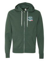 View a larger image of Alpine Green Full zip Hoodie with embroidered patch