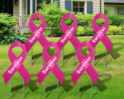 View a larger image of Pink Ribbon Survivor Yard Sign 