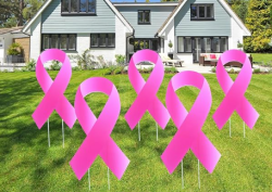 View a larger image of Pink Ribbon In Memory of Yard Sign