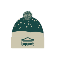View a larger image of Loppet Pom Beanie- Falling Snow Pattern
