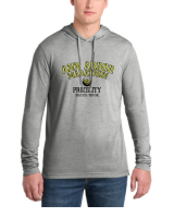 View a larger image of Unisex Lightweight hooded T shirt - Heather Grey
