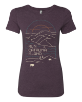 View a larger image of Run Catalina Line Art T-Shirt Women's - Maroon