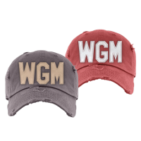 View a larger image of Wineglass Distressed Hat (item price $25)