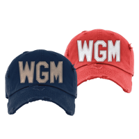View a larger image of Wineglass Distressed Hat (item price $25)