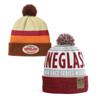 View a larger image of Wineglass Pom Beanies (item price $25)