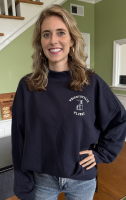 View a larger image of Mock Neck Navy Crew