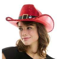 View a larger image of Santa Mirror Cowboy Hat