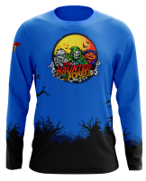 View a larger image of Haunted Forest Bright Blue Tech Long Sleeve Shirt