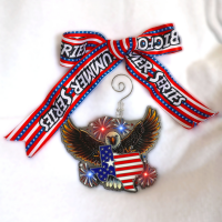 View a larger image of Red, White, & Blue 1 - Medal Ornament Keepsake