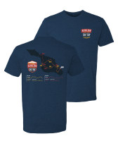 View a larger image of Avalon Course Map Tee - BLUE