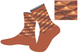 View a larger image of Socks - Orange Elements