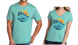 View a larger image of High Tide Runs Shirt - Vivid Teal Heather