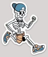 View a larger image of Skeleton Running Sticker