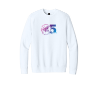 View a larger image of WHITE Crewneck Sweatshirt with Full Color 5 Year Logo