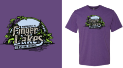 View a larger image of Finger Lakes tee shirt-purple