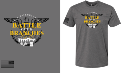 View a larger image of Battle of the Branches tee shirt- gray
