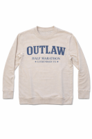 View a larger image of OUTLAW Half Marathon Crewneck Sweatshirt — Oatmeal (Denim Blue Print)