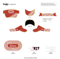 View a larger image of Live Love Run Visor