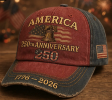 View a larger image of 250th  vintage-style cap Red
