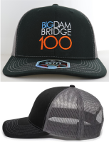 View a larger image of Trucker Black Hat - Charcoal Mesh
