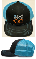 View a larger image of Trucker Black Hat - Blue Mesh