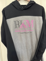 View a larger image of LS Gray/Black Hooded Tee 