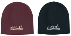 View a larger image of Acrylic Knit Beanie Cap with embroidered logo