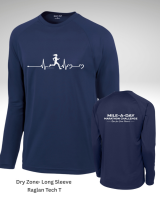 View a larger image of Official Mile-a-Day Heart Marathon Challenge Long-Sleeve Tech Shirt