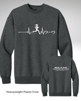 View a larger image of Official Mile-a-Day Heart Marathon Challenge Heavyweight Fleece Crew