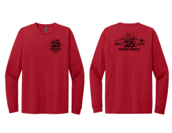View a larger image of Long Sleeve 25th Anniversary T Shirt Red
