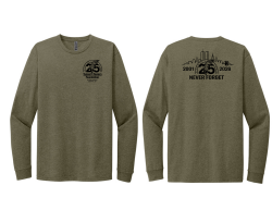View a larger image of Long Sleeve 25th Anniversary T Shirt Military Green