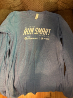View a larger image of Adult long-sleeve triblend shirt in light blue