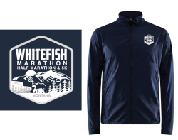 View a larger image of Men's Navy Craft Jacket with marathon logo