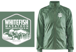 View a larger image of Women's Olive Green Craft Jacket with marathon logo
