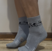 View a larger image of DeFeet Woolie Boolie 6" Grey Sock