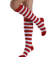 View a larger image of Red/ White Striped Socks