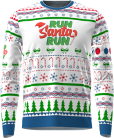 View a larger image of Run Santa Run "Ugly Christmas Sweater" - Long Sleeve Tech Shirt by Headsweats