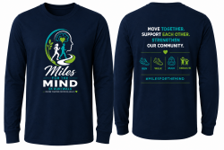 View a larger image of Miles for the Mind Long Sleeve Shirt 🧠💚