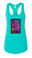 View a larger image of Throo the Zoo Ladies Zebra Tank Top