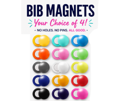 View a larger image of Multicolor Magnetic Bib Clips